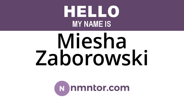 Miesha Zaborowski