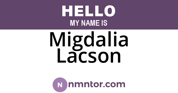 Migdalia Lacson