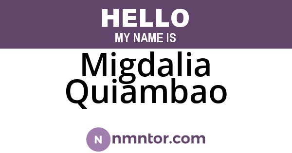 Migdalia Quiambao