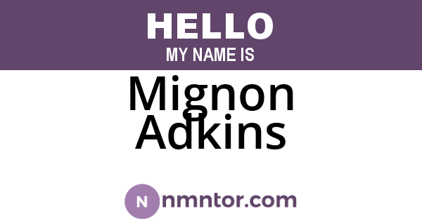 Mignon Adkins