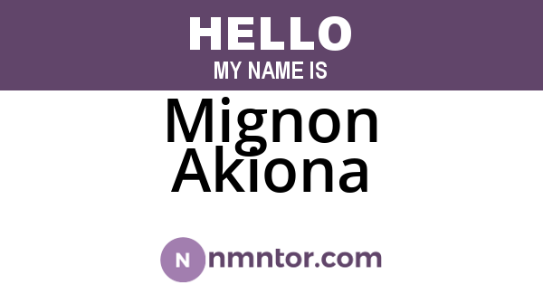Mignon Akiona
