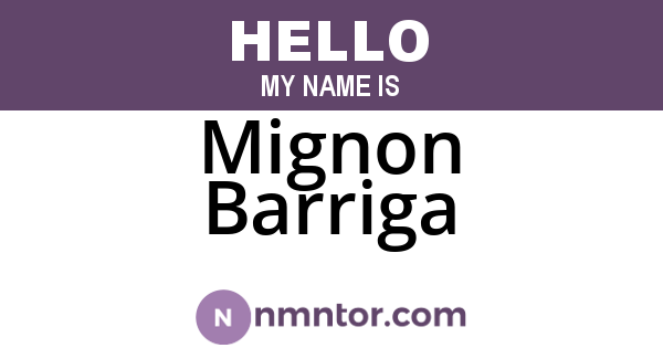Mignon Barriga