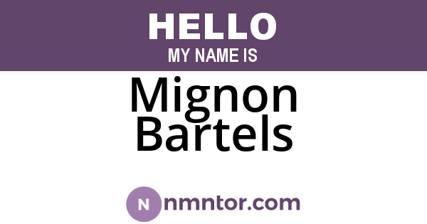 Mignon Bartels