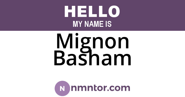 Mignon Basham
