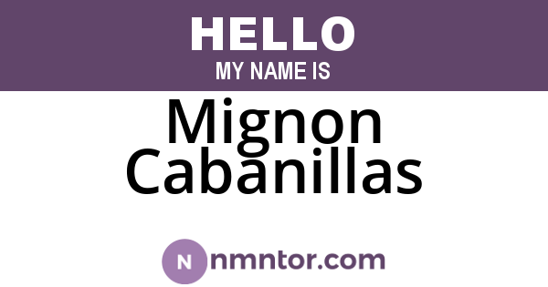 Mignon Cabanillas