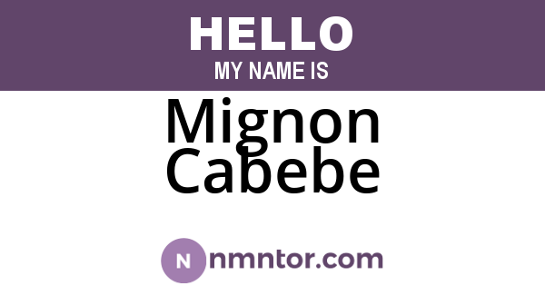 Mignon Cabebe
