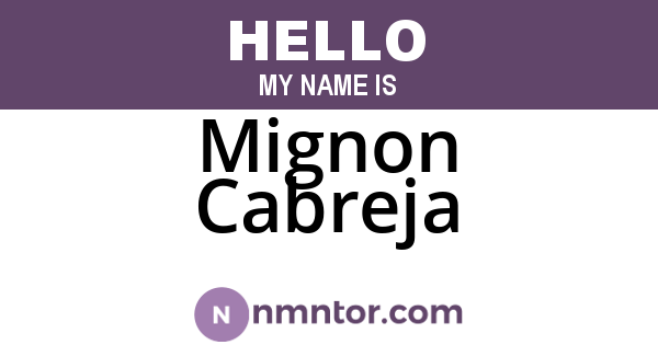 Mignon Cabreja