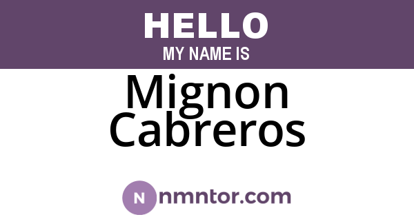 Mignon Cabreros