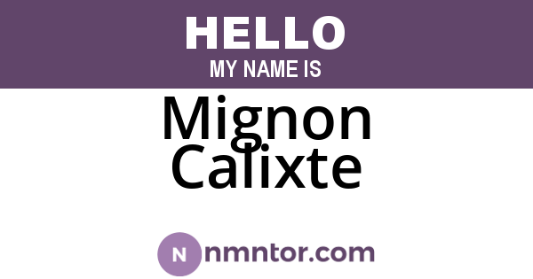 Mignon Calixte