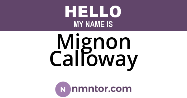 Mignon Calloway