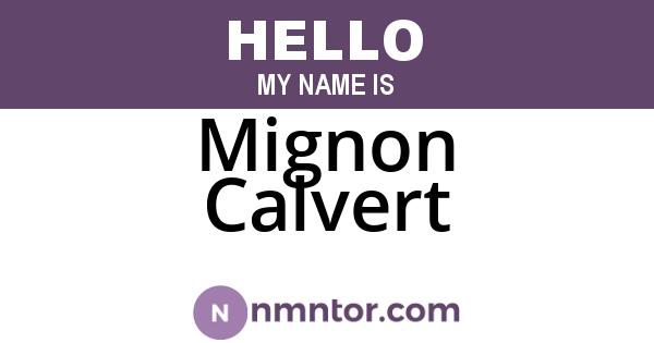 Mignon Calvert