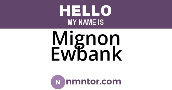 Mignon Ewbank
