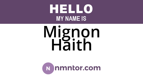 Mignon Haith