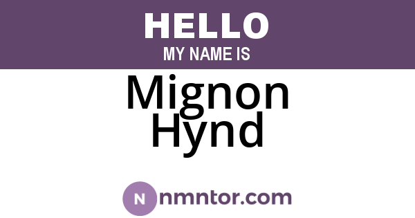 Mignon Hynd