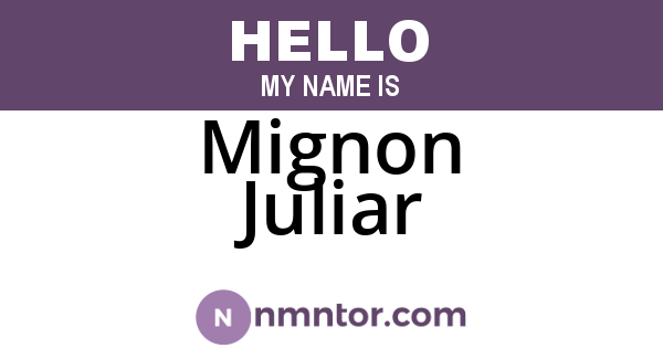 Mignon Juliar