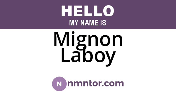 Mignon Laboy