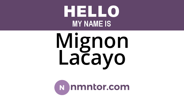 Mignon Lacayo