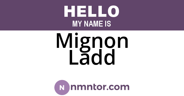 Mignon Ladd