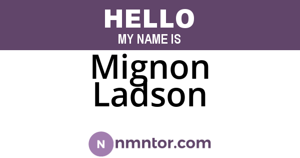 Mignon Ladson