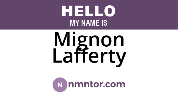 Mignon Lafferty