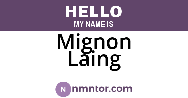 Mignon Laing