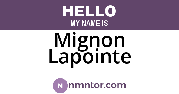 Mignon Lapointe