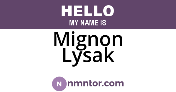 Mignon Lysak