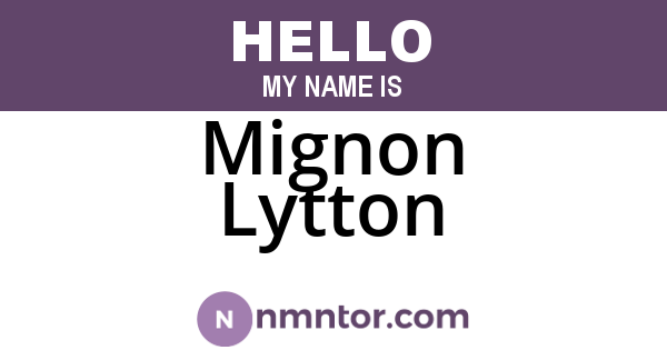 Mignon Lytton
