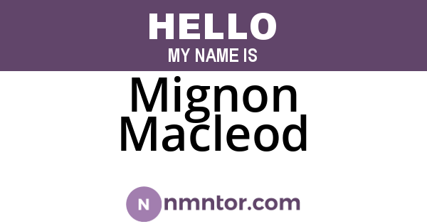 Mignon Macleod