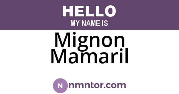 Mignon Mamaril