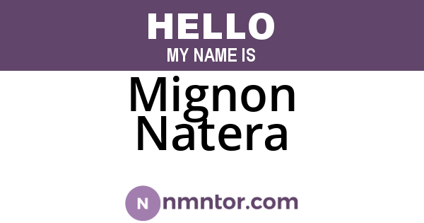 Mignon Natera