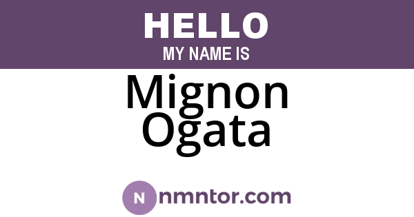 Mignon Ogata