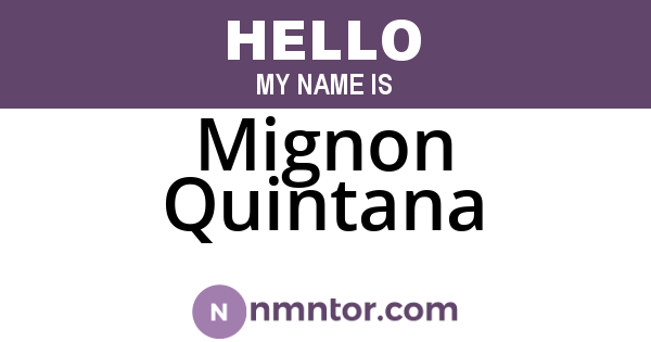 Mignon Quintana