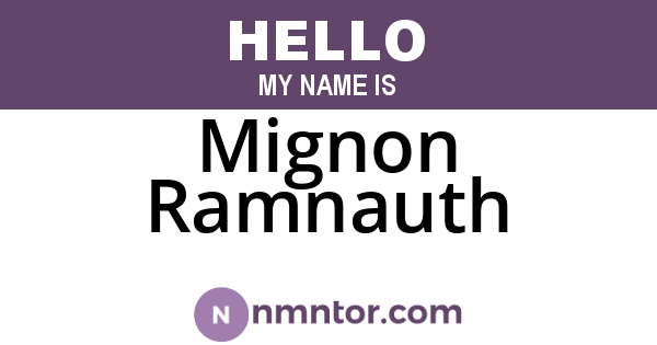 Mignon Ramnauth