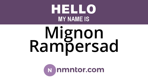 Mignon Rampersad