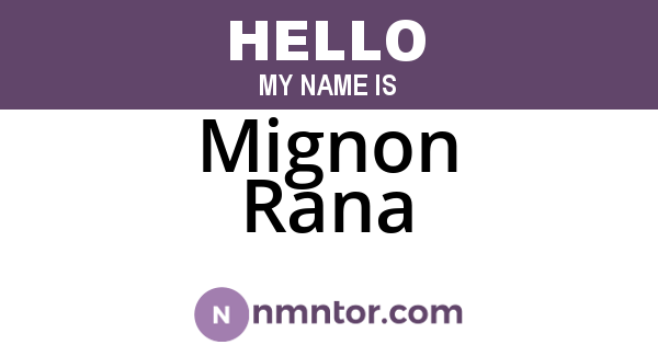 Mignon Rana