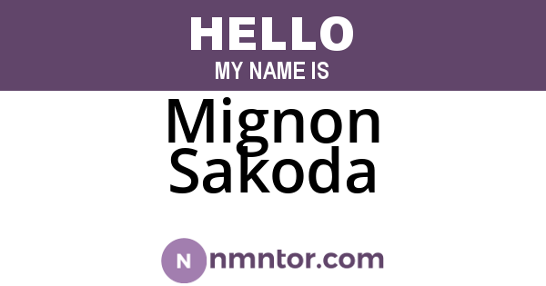 Mignon Sakoda