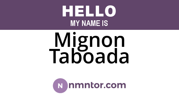 Mignon Taboada