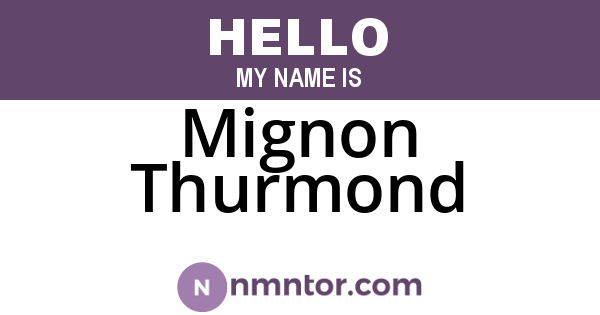 Mignon Thurmond