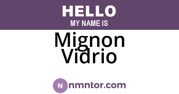 Mignon Vidrio