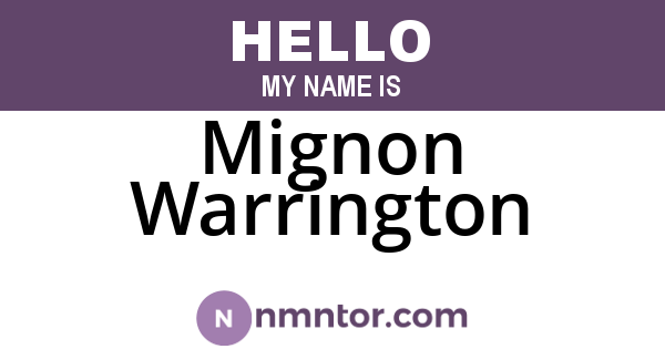 Mignon Warrington