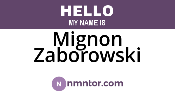 Mignon Zaborowski