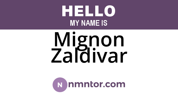 Mignon Zaldivar