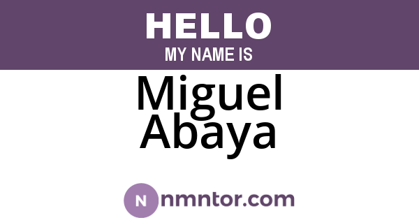 Miguel Abaya