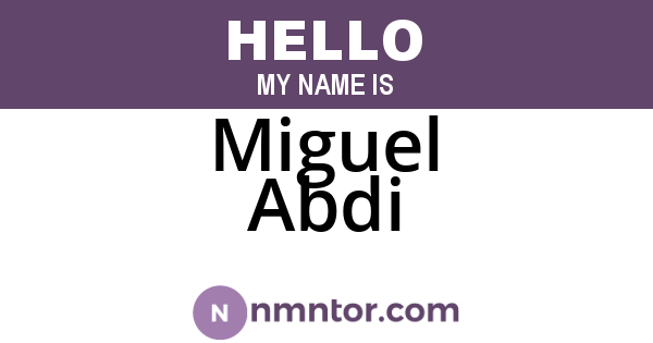 Miguel Abdi