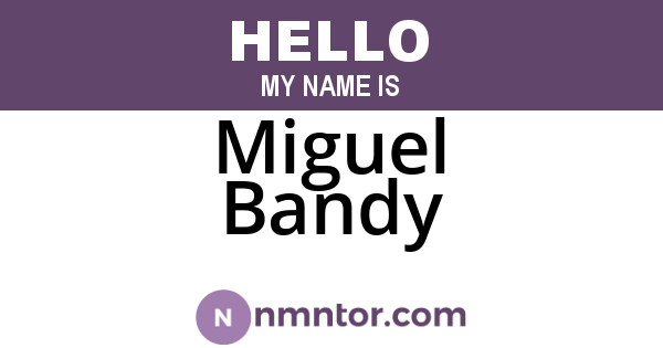Miguel Bandy