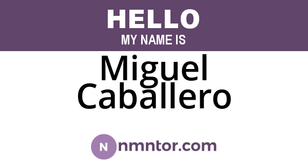 Miguel Caballero