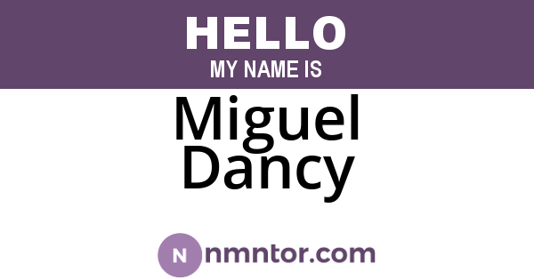 Miguel Dancy