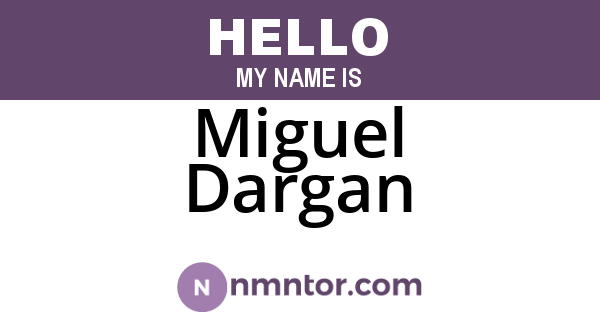 Miguel Dargan