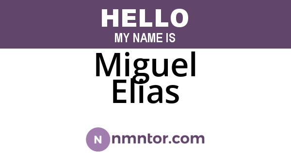 Miguel Elias